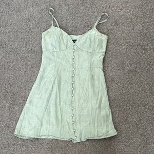 Lulu's Mint Green Embroidered Dress